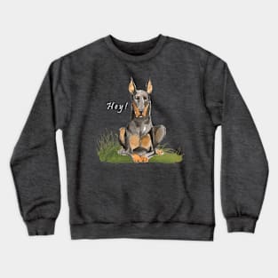 Doberman Greetings Crewneck Sweatshirt